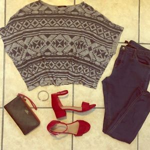 Forever 21 Tribal Print Crop Top